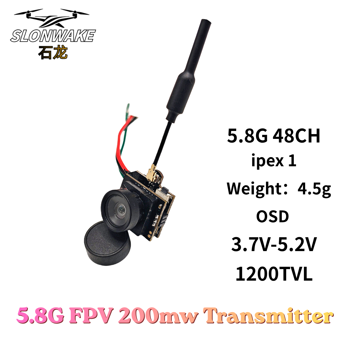 Slonwake 5.8G 48CH 200mW FPV D – Drone Frame recenzja i cena