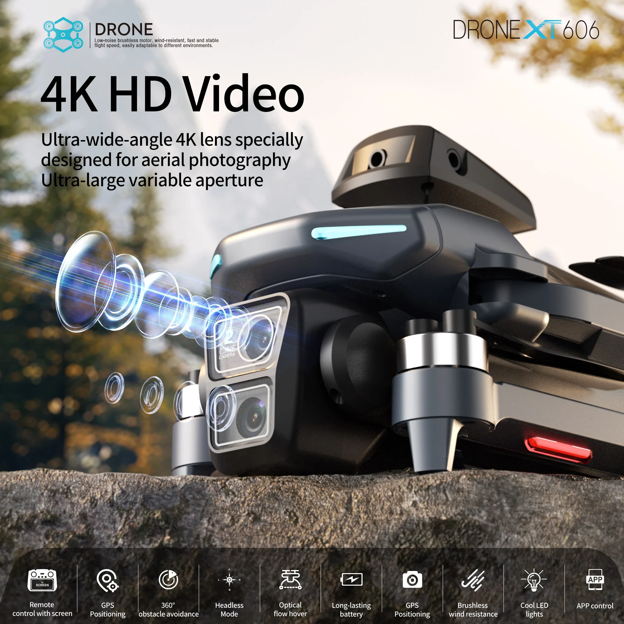 Dron XT606 MAX GPS 4K Profesjo – Drone Gps Mount recenzja i cena